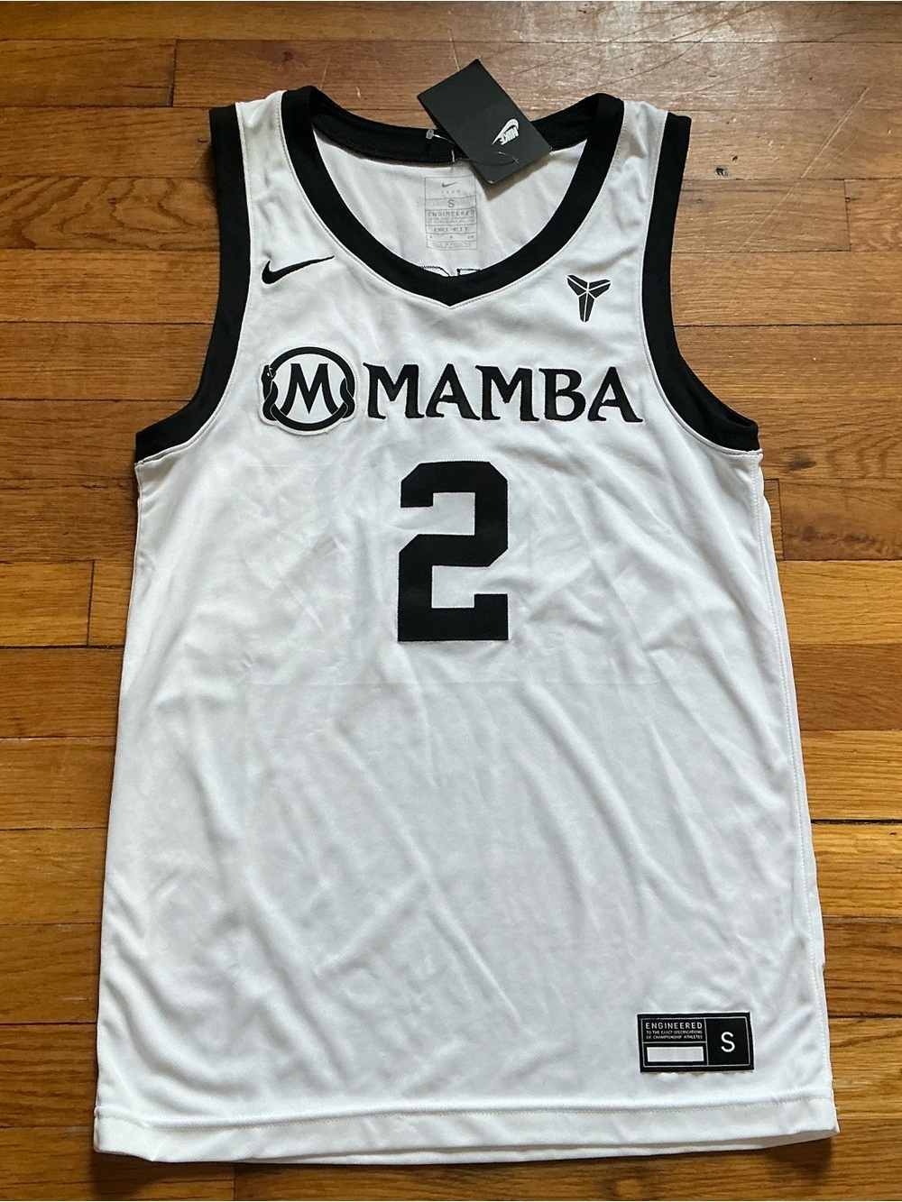 Nike Size S White and Black Mamba Basketball Jersey #2